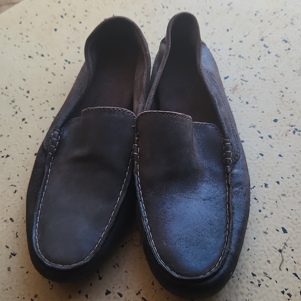 Born driving mocs men's size 10 chocolate brown leather EUC